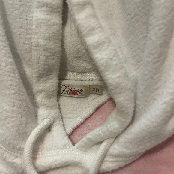 Faherty white and blue and pink color block hoodie - Picture 4 of 5